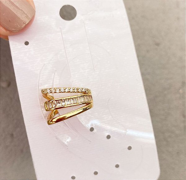 Piercing Fake Triplo Prata/Dourado