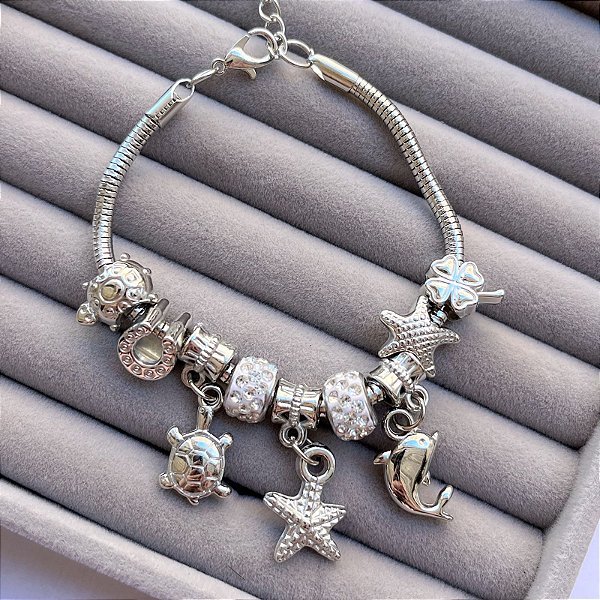 Pulseira Berloques Fundo do Mar