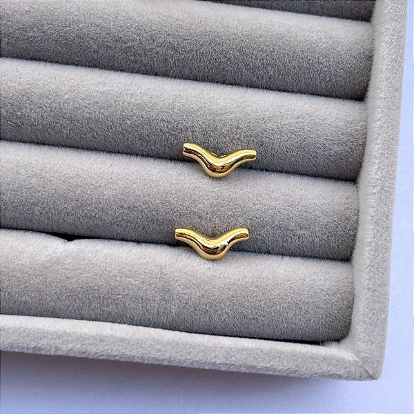 Brinco Ear Cuff Orgânico Dourado/Prata