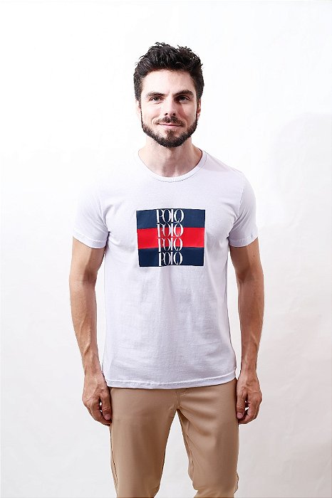 Camiseta Masculina Gola Redonda Estampada Cores Manga Curta