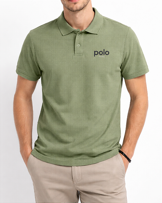 Camiseta Polo Masculina Adulto Bordado Suedine Gorgurinho