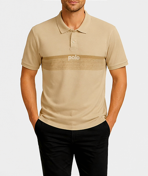 Camiseta Polo Piquet Masculina Adulto Estampa listras