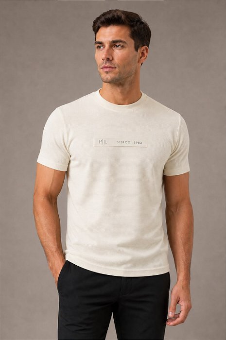 Camiseta Masculina estampada em malha Tricot Polo RG518