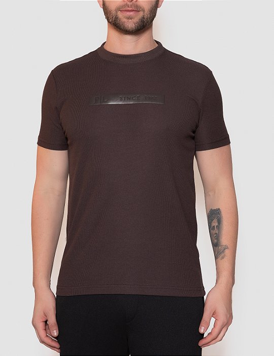 Camiseta Masculina Malha Piquet Confortável Com Estampa