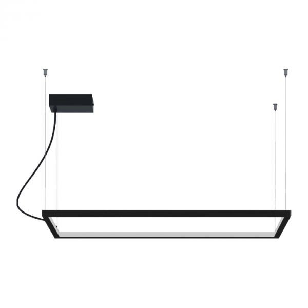 Pendente retangular de Alumínio 50x100cm Dourado