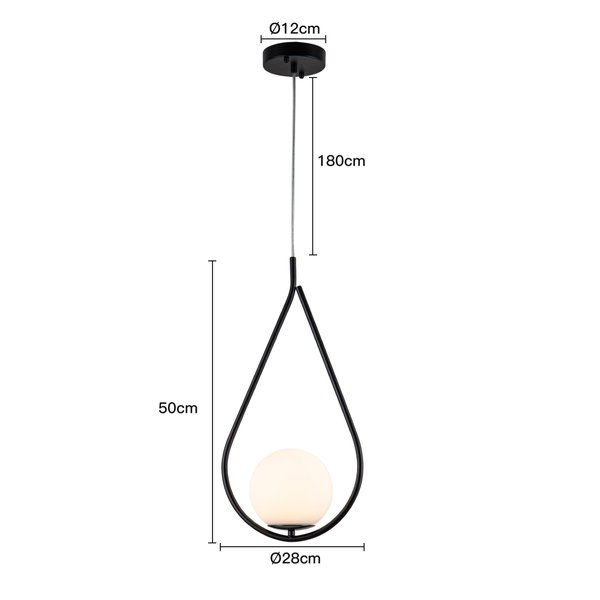 Pendente Upus Up 1xE27 Nordecor Preto