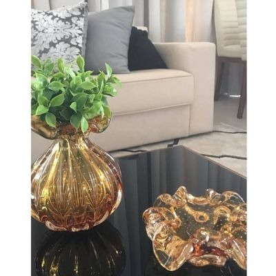 Centro de Mesa Murano 21x9,5cm Âmbar