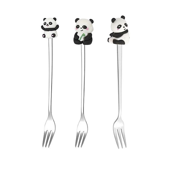 Colher e Garfo de Sobremesa, Panda Fofo