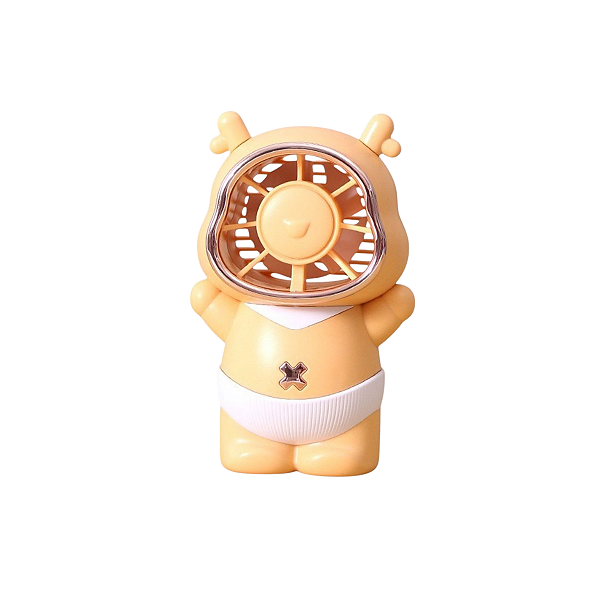Mini Ventilador Portátil, Ursinhos e Girafas, Tons Pastéis