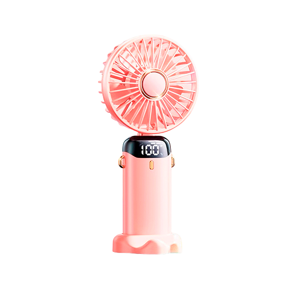 Mini Ventilador Portátil, Cor Rosa e Azul