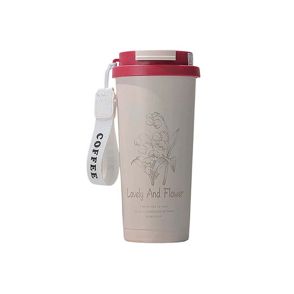 Copo Térmico, Amor e Flor - Allmini