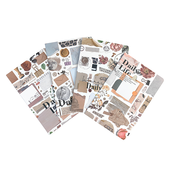 Caderno Estampado com Pauta, Folhas com linha, Vida Diária - Allmini
