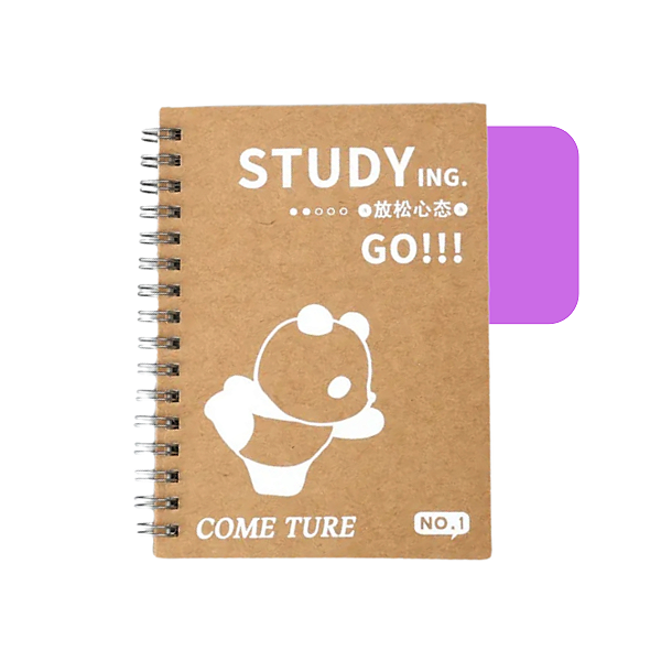 Caderno Espiral, Urso Estudioso - Allmini
