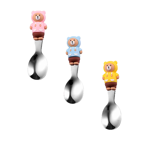 Colher Baby Urso de Touca Colors - Allmini