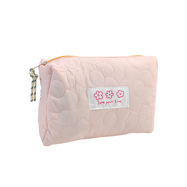 Necessaire Feminina com Costura Delicada de Flores, Bolsa para Viagem - Allmini
