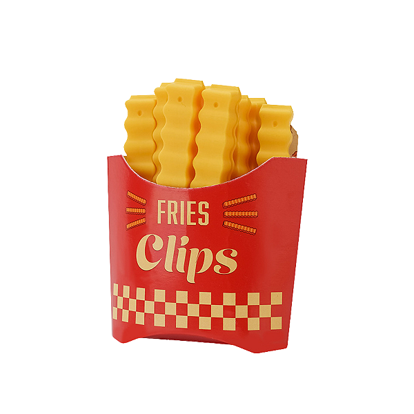 Conjunto de Clipe Prendedor Batata Frita