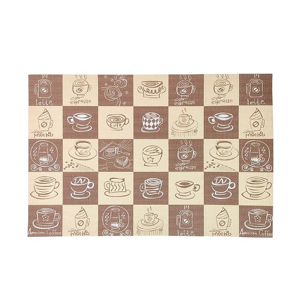 Jogo Americano Coffe Quadriculado - Tons Marrons