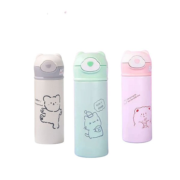 Garrafa Térmica Ursinhos Colors