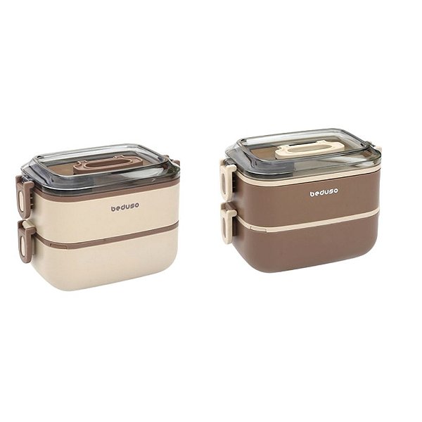 Pote de Marmita com Colher e 2 Divisórias Removíveis, 1800ml