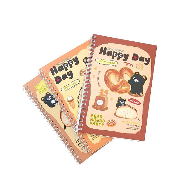 Caderno Espiral Urso Happy Day
