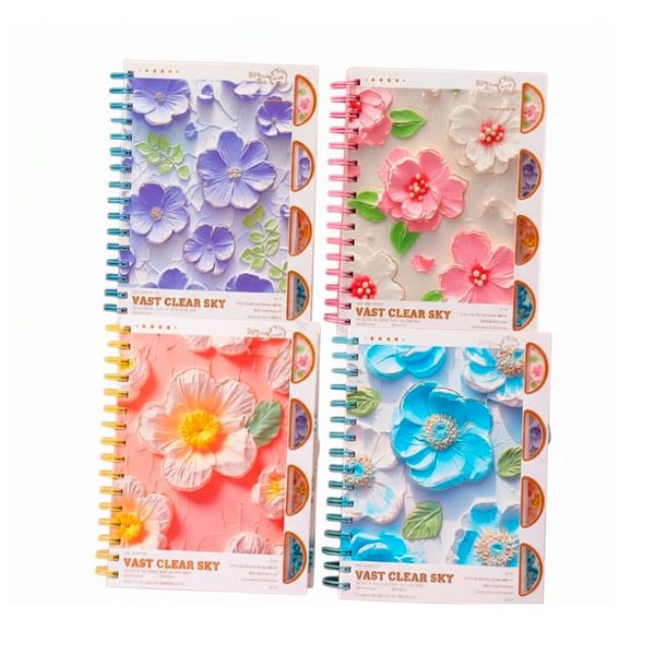 Caderno Espiral De Flores - Allmini