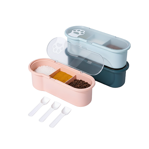 Porta Temperos Condimentos Da Patinha 3 Diversos Com 3 Colheres - Allmini