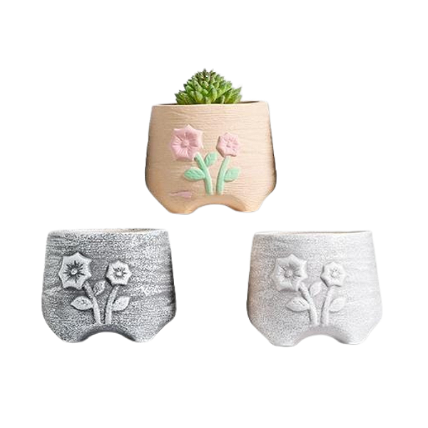 Vaso de Cerâmica, Flores da Alegria - Allmini