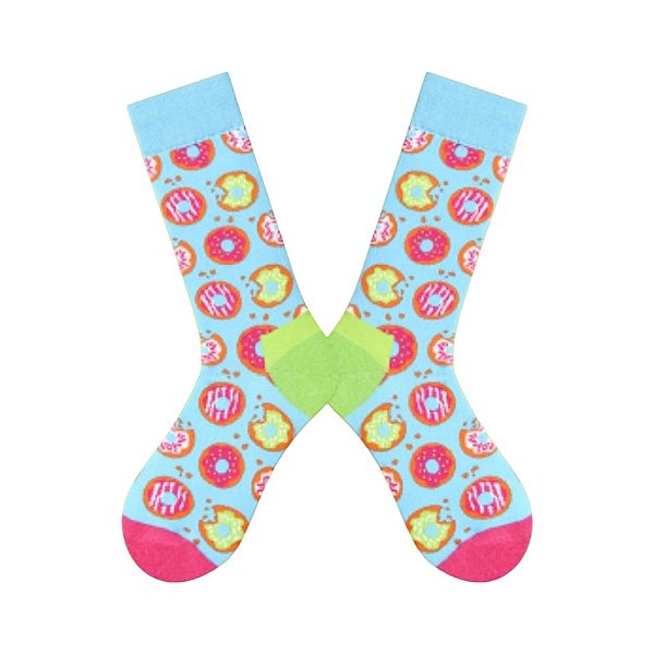 Meia Cano Médio Rosquinhas Donuts