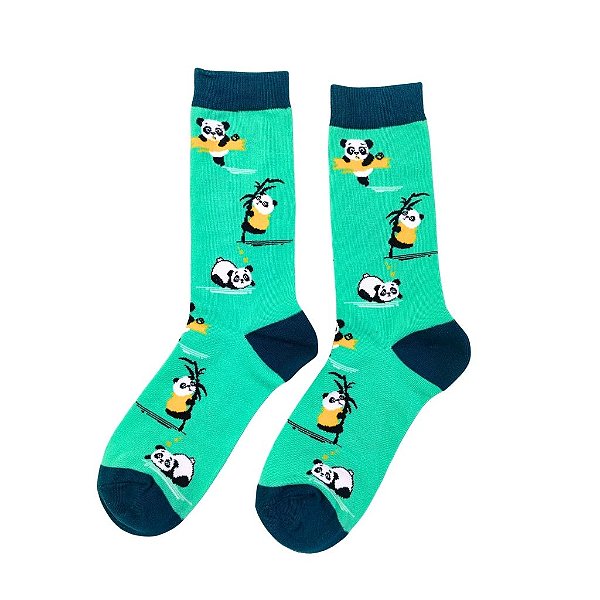 Meia Cano Médio Familia Panda