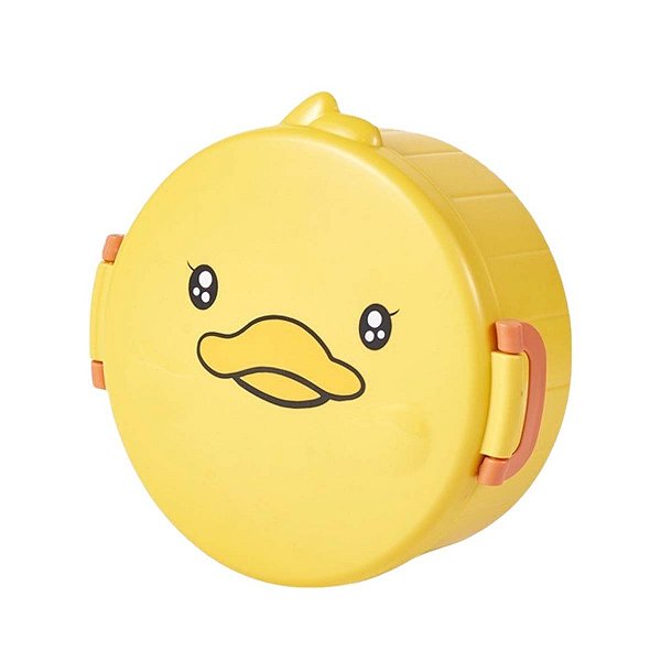 Pote de Marmita Patinho Amarelo com Talheres