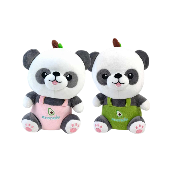 Brinquedo de Pelúcia Panda com Macacão de Abacate