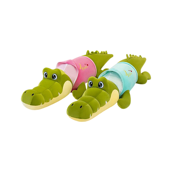 Brinquedo de Pelúcia Jacaré com Moleton com Touca