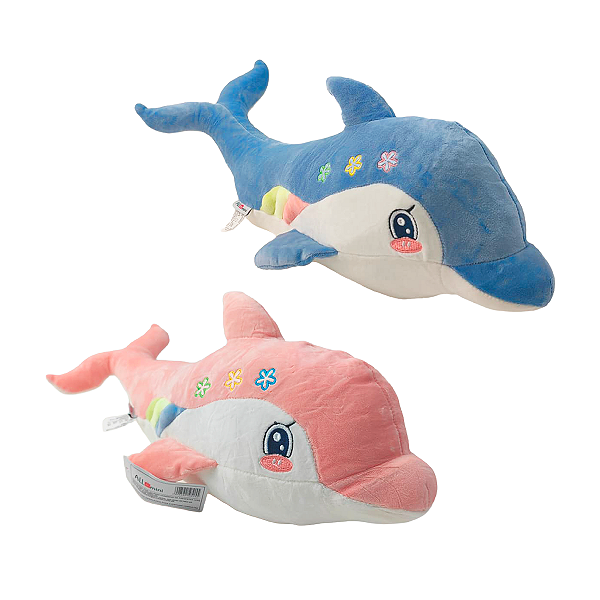 Brinquedo de Pelúcia Golfinho com Florzinha