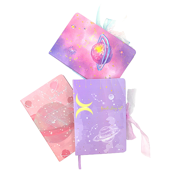 Caderno Diário Estrelar Saturno