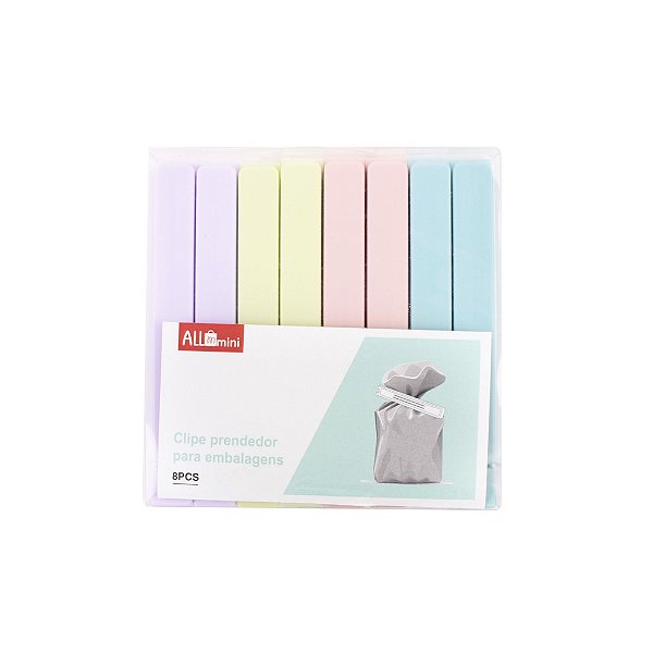 Conjunto de Clipe Prendedor Tons Pasteis