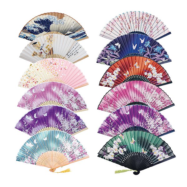 Leque Estilo Oriental Diversas Estampas