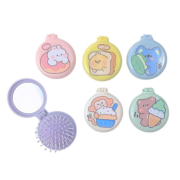 Espelho de Bolso Animais e Doces - Allmini