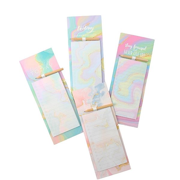 Bloco De Anotações Ímã e Lápis Never Give Up