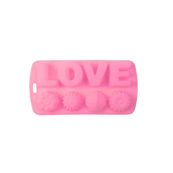 Forma de Silicone Love e Flores - Allmini