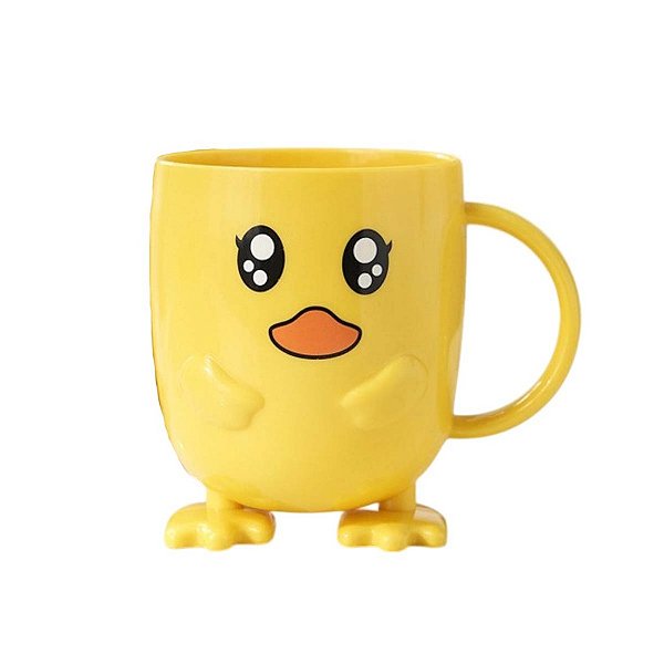 Caneca de Plástico Infantil Pato Amarelo