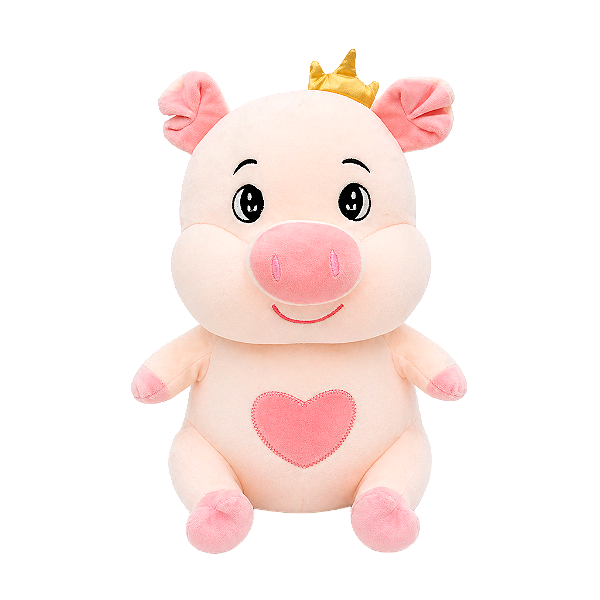 Brinquedo de Pelúcia Porco De Coroa