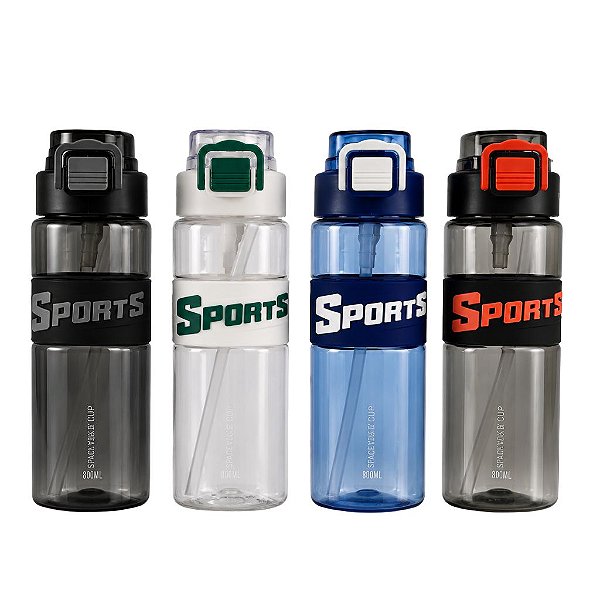 Garrafa de Água Sport Click com Alça - Allmini