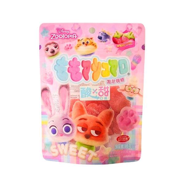 Bala de Goma Zootopia MaciaAçucarada Morango 50g