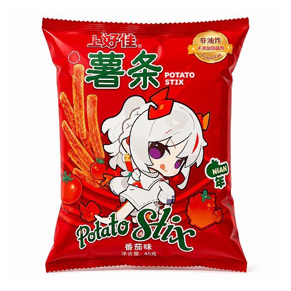 Salgadinho Oishi Potato Stix Sabor Tomate 40g