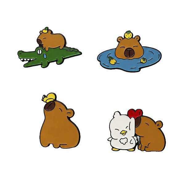 Imã de Geladeira Capivara e Amigos