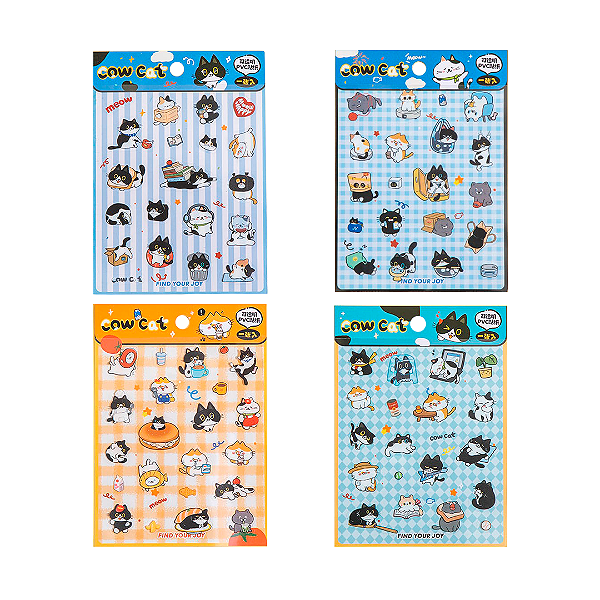 Adesivo Decorativo Gatinhos Cow Cat
