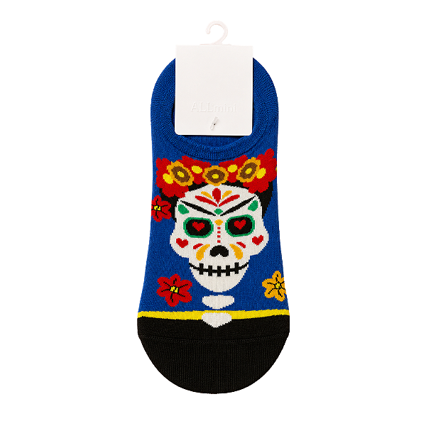 Meia Sapatilha Calavera Flowers - Allmini