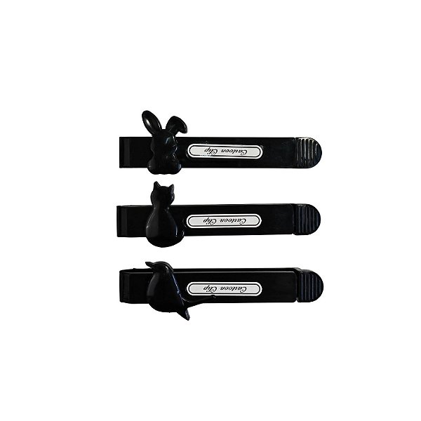 Conjunto de Clipe Prendedor Coelho All Black - Allmini