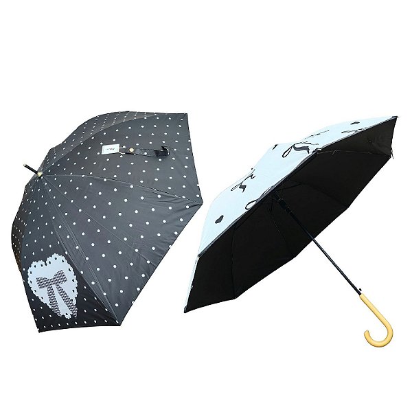 Guarda-Chuva P&B Estampa Laço e Poá - Allmini