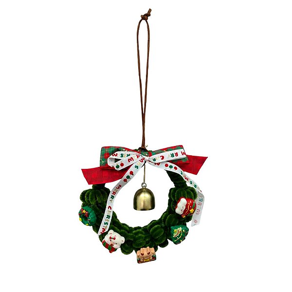 Enfeite de Natal Jingle Bells Aveludada - Allmini